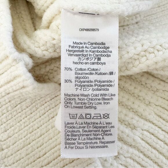 Madewell Cutaway Sweater Vest in Bright Ivory Size Medium NQ338 NEW Minimalist - Picture 10 of 12